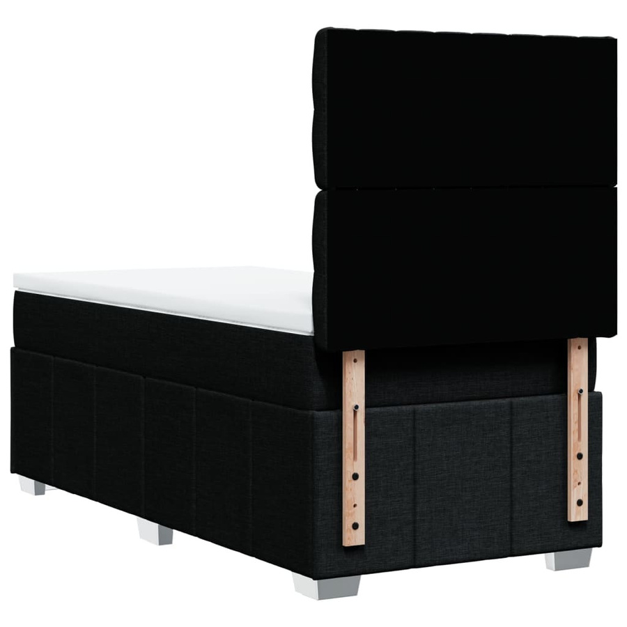 vidaXL Boxspringbett mit Matratze Hybrid-Design in Schwarz, B/T/H: 80 x 200 x 140,5 cm - Bild 4
