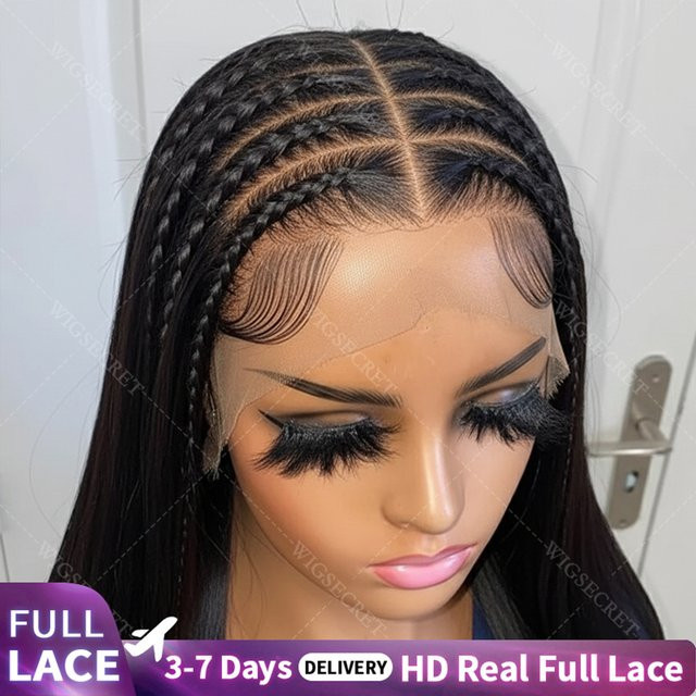 Wig Secret Echthaarperücke, glattes Virgin-Haar, HD-Spitzenfront, Damen - Bild 1