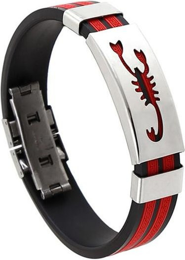 Armband Edelstahl, Flammenmuster, Schwarz, Unisex - Bild 1