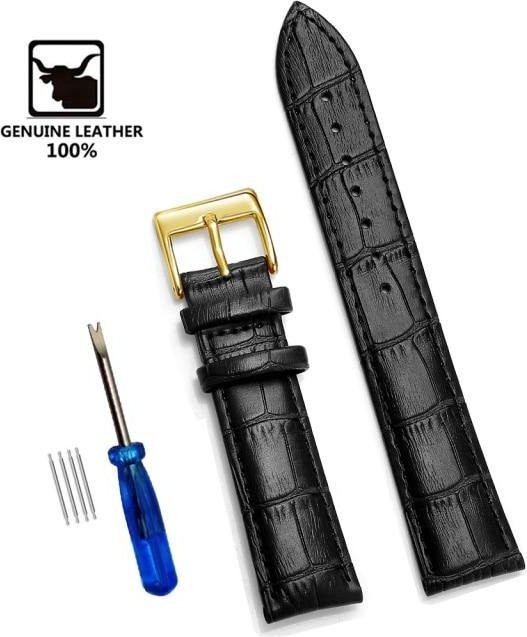 Creative Man Uhrenarmband Leder, Schwarz, Herren, 22mm - Bild 1