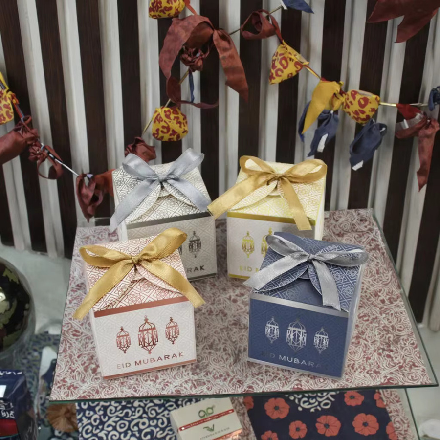 12 oder 24 Stück Eid Mubarak Geschenkboxen für Ramadan aus Papier in Multicolour - Bild 2