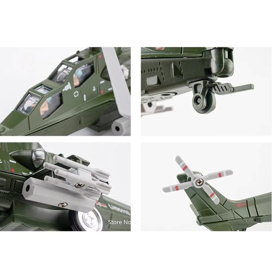 MAKEDA CAIC Z-10 Hubschrauber, Spielzeug Modelle, mit Sound und Licht, Metall - Bild 3