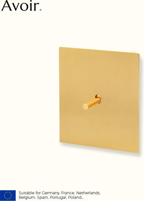 Avoir Metall Kippschalter 2-Wege mit USB Typ C Ladeanschluss in Gold Kupfer - Bild 1