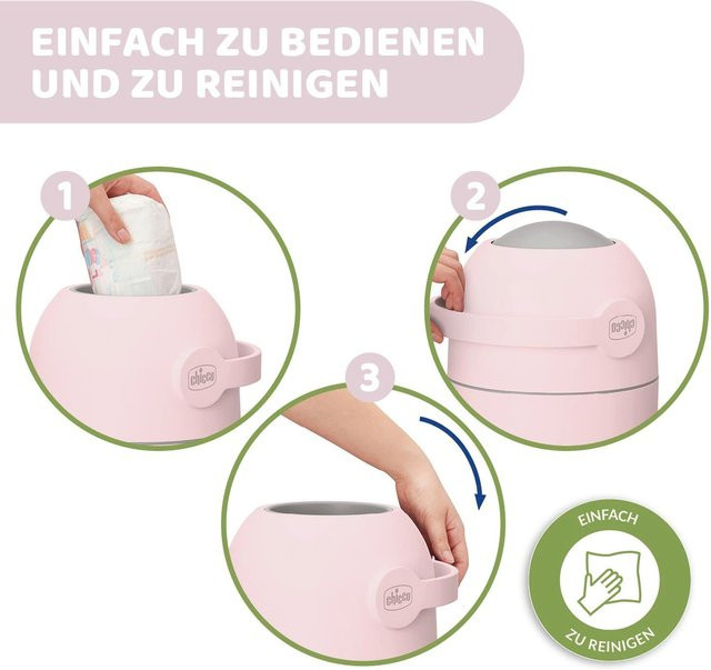 Chicco Windeleimer Odour Off in Rosa und Pink aus Kunststoff - Bild 1
