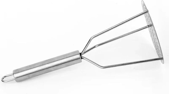 Yiran Furniture Kartoffelstampfer aus Edelstahl in Silber für Gemüse und Obst - Bild 1
