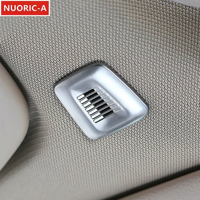 CNORICARC Mikrofon Abdeckung für BMW X3 X5 X1 F25 F15 E84 F48 G07 G30 F20 F30 F10 in Silber als Auto Innenzubehör Dekoration Trim Aufkleber - Bild 1