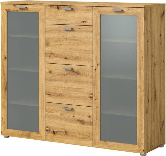Inn.Furn Kommode Dante in Eiche Artisan mit Soft-Close-Funktion, Breite: 135 cm - Bild 1