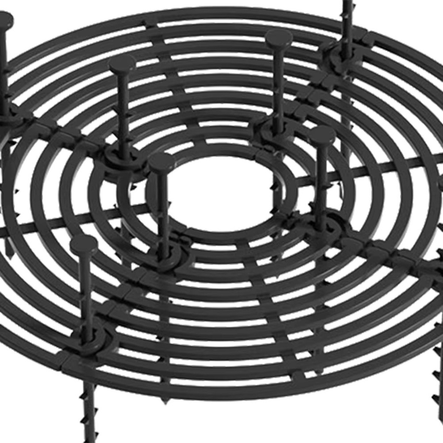 Universelle Blumentopf Abdeckung aus Metall als Bodenschutz und Grabtopper in Schwarz, Durchmesser: 19 cm und 30 cm - Bild 4