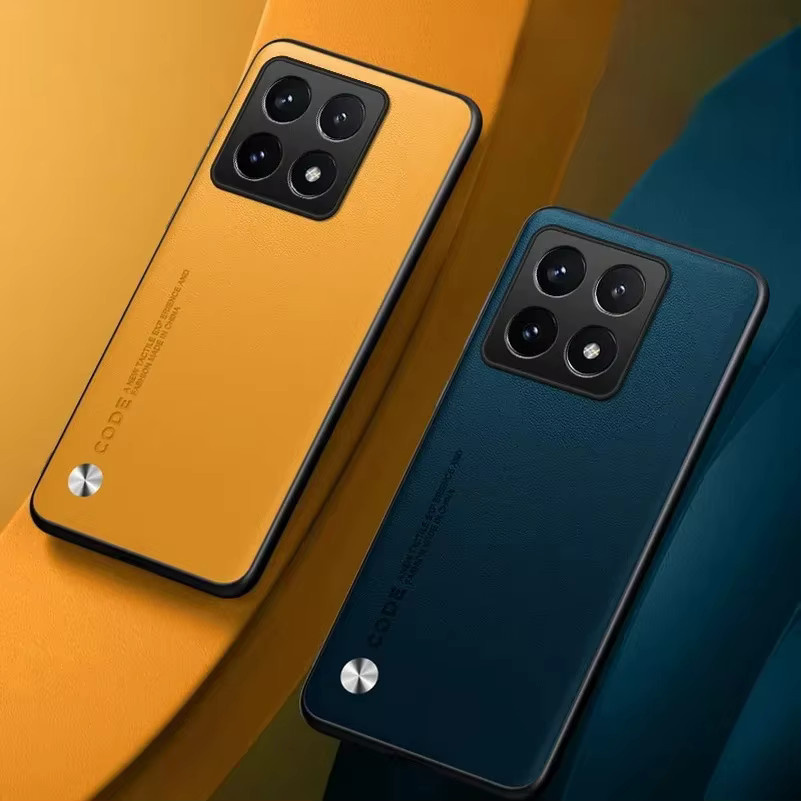 Stoßfeste PU-Lederhülle in Schwarz für Xiaomi 14T, 15T Pro, 17T, Mi 13T und 15 Ultra mit mattem Silikon-Rahmen - Bild 5