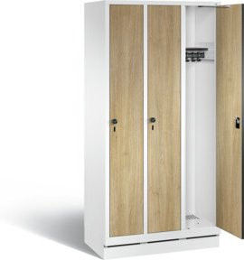 C+P Garderobenschrank Evolo mit Front in Eiche Sereno und Korpus in Verkehrsweiß, H x B x T: 180 x 90 x 50 cm - Bild 1