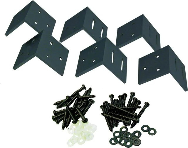 GartenLand L-Beschlag Classico 6er-Set aus Aluminium in Anthrazit inklusive Schrauben - Bild 1