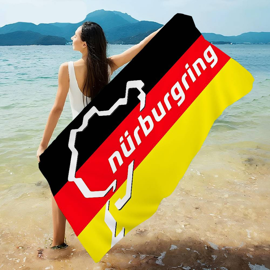 JMG Household Supplies Nürburgring Mikrofaserdecke als schnelltrocknendes Strandtuch in Multicolour, Größe 30 x 30 cm - Bild 4