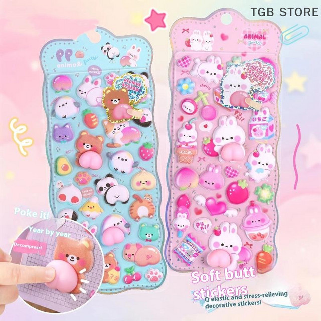 DIAPER&CORED 3D Cartoon Schaum Aufkleber, Stereo Aufkleber - Bild 1