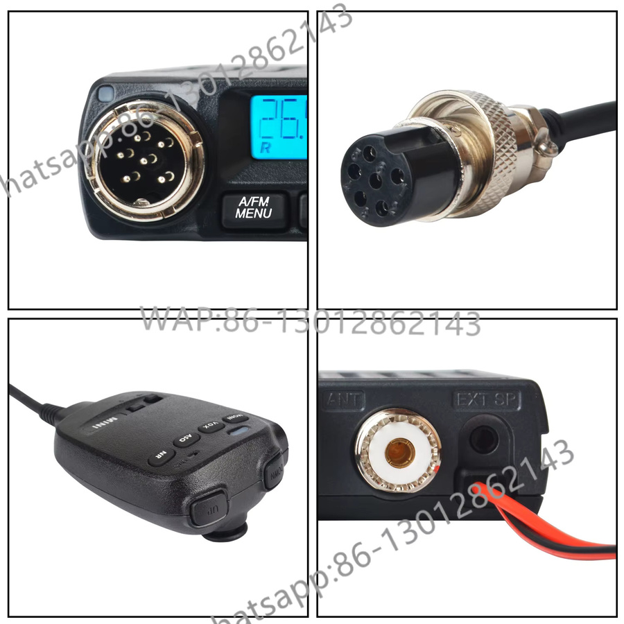 TYT CB Mini Walkie-Talkie Funkgerät in Schwarz mit 40 Kanälen und 4W Leistung für FM/AM Citizen Band 27MHz - Bild 4