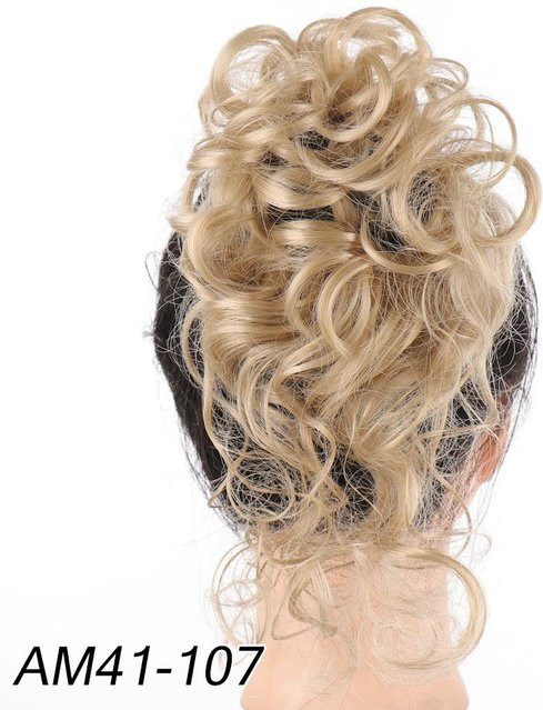 Bybrana Haarknoten, lockiges Haarband, Damen, Schwarz, Braun - Bild 1