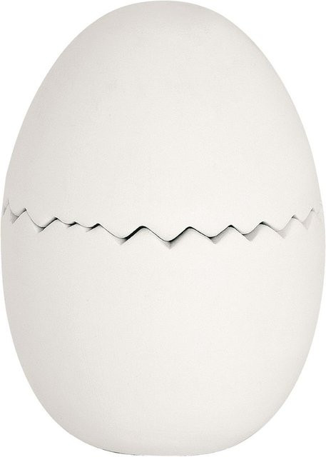 VBS Keramik Ei in Elfenbein, teilbar für Ostern, Höhe: 11,0 cm, Breite: 15,0 cm, Tiefe: 2,0 cm - Bild 1
