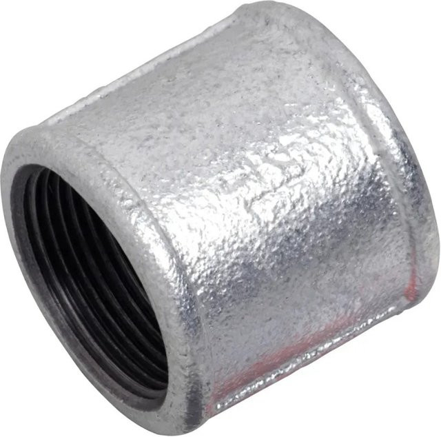 LUX-TOOLS Muffe Kopplung aus Kunststoff in Silber mit beidseitigem IG 38,9 mm (1 1/4 Zoll) - Bild 1