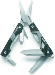 Fiskars Taschenwerkzeug SPLICE mit Schere aus Edelstahl in Schwarz-Silber - Bild 1