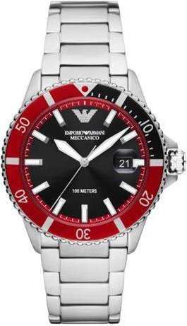 Emporio Armani Armbanduhr, Automatik, Edelstahl, 42 mm, Herren, Schwarz - Bild 1