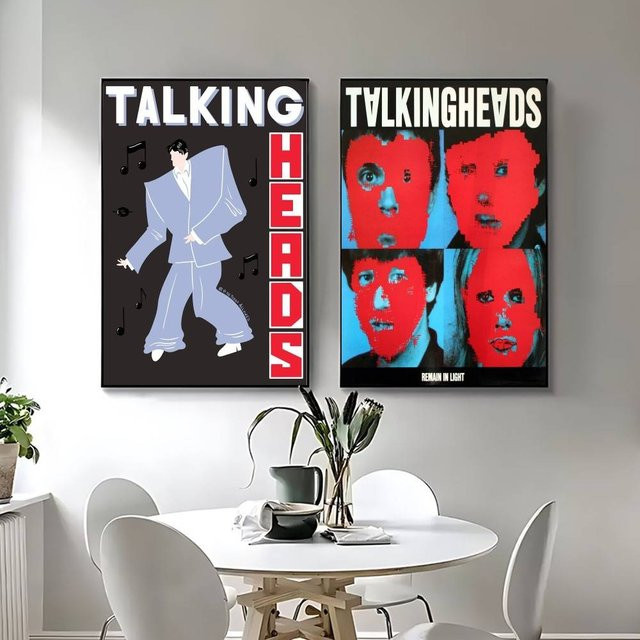 Talking Heads Psycho Killer Vintage Punk Poster als mehrfarbige Wandkunst aus Papier - Bild 1