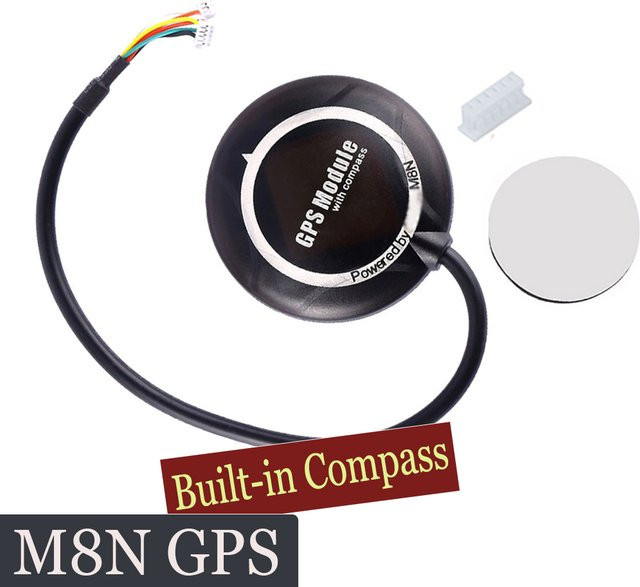 QX-MOTOR NEO-M8N GPS-Modul mit eingebautem Kompass in Schwarz für APM, Pixhawk und PX4 Flight Controller - Bild 1