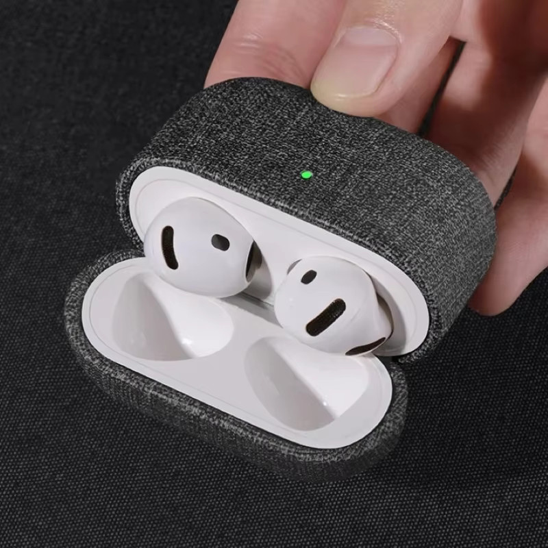 Luxuriöse All-Inclusive-Hülle mit italienischem Textilmuster für AirPods Pro 3 - Bild 2