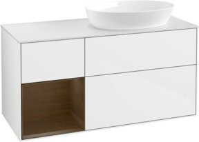 V&B Waschtischunterschrank Finion mit Wandbeleuchtung, Weiß lackiert, Breite: 120 cm, Tiefe: 50,1 cm, Höhe: 50,1 cm - Bild 1
