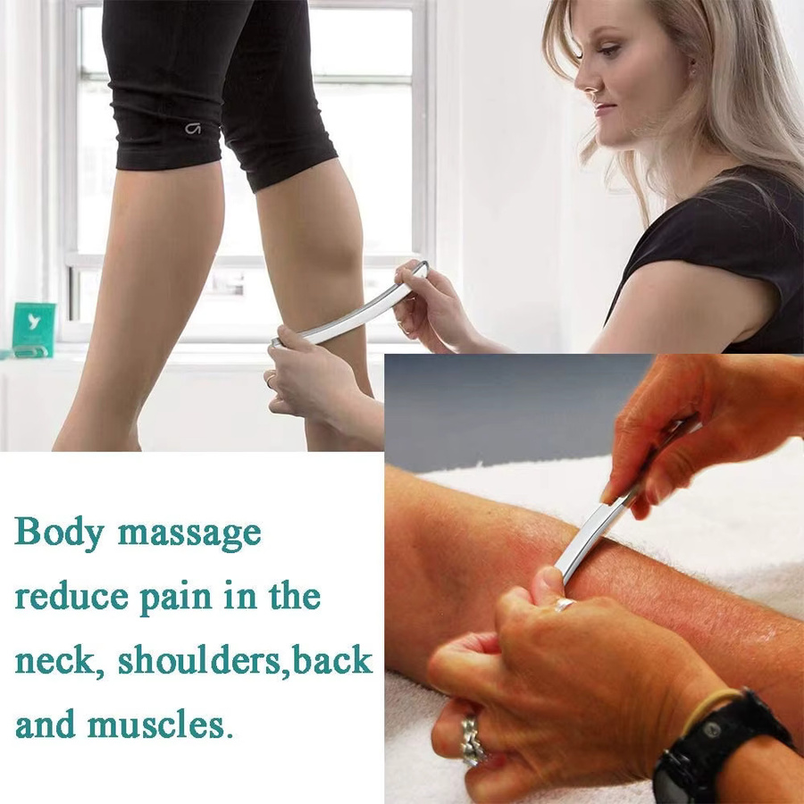 EGASSAM Gua Sha Massage Werkzeug aus Edelstahl, Unisex - Bild 2