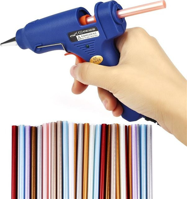 5er-Set Siegelwachs-Stifte in Blau und Multicolour für Heißklebepistolen zur DIY-Dekoration, Länge: 20 cm - Bild 1
