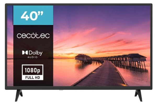 Cecotec LED Fernseher 101,6 cm 40 Zoll Full HD Schwarz mit DVB-T2, DVB-S2 und DVB-C