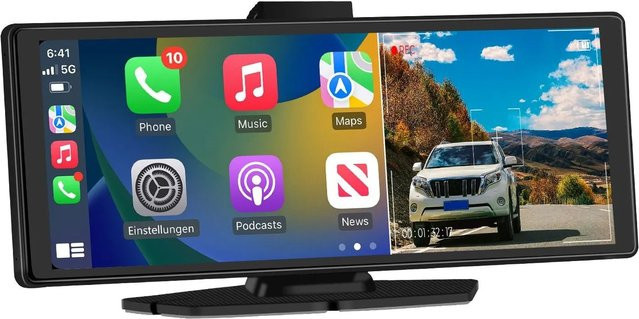 Junsun 10 Zoll Carplay Display mit Bluetooth in Schwarz - Bild 1