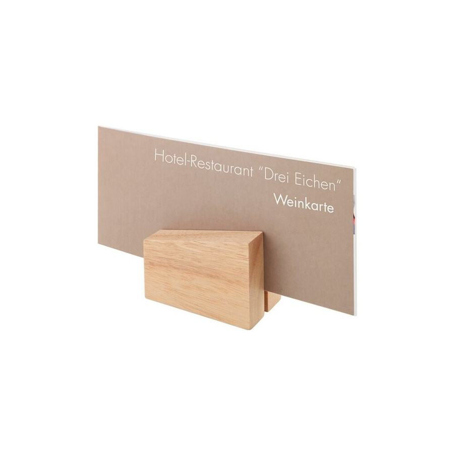 APS Kartenhalter 2er Set natur B/T/H: 6,5 x 8,5 x 5 cm - Bild 1