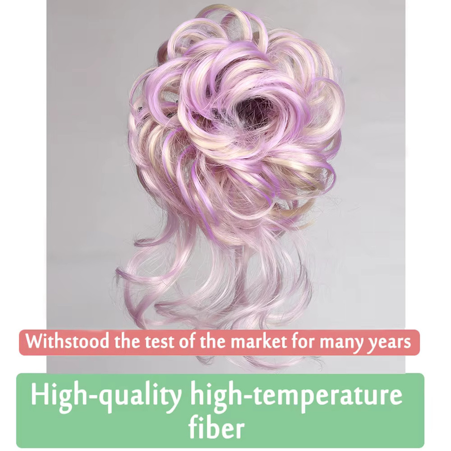 Superior Sense Synthetischer Haarknoten für Damen, Rosa, Rot, Schwarz - Bild 4