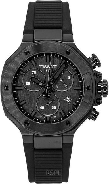Tissot Chronograph, Quarz, Edelstahl, Silikon, Schwarz, Herren - Bild 1