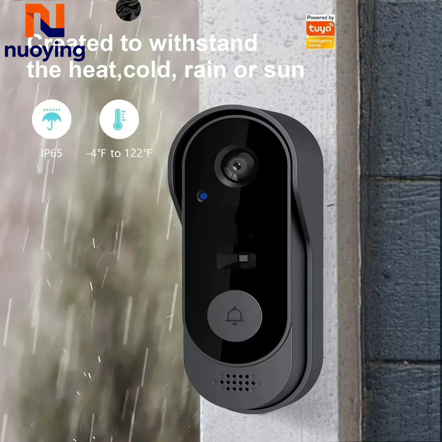 Tuya Kabellose WLAN-Videotürklingel in Schwarz mit HD-Kamera, IR-Nachtsicht und Gegensprechanlage - Bild 4