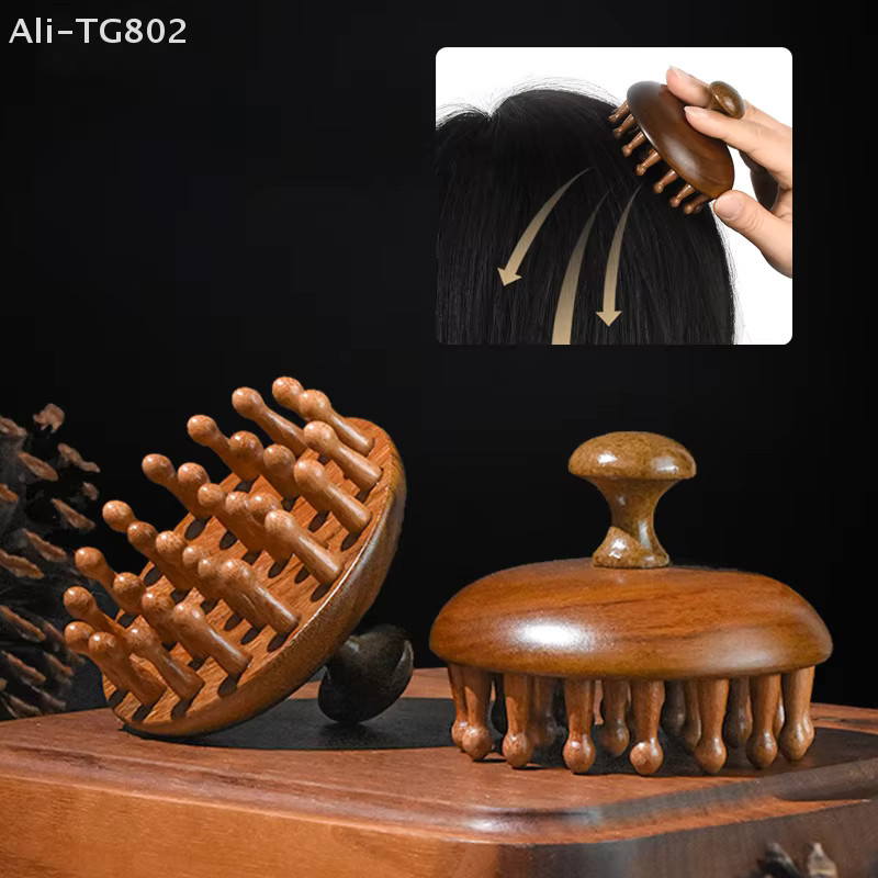 HNKMP Multifunktions-Kopfmassagekamm aus Sandelholz, Unisex, Kopfhaut & Körper - Bild 2