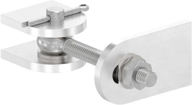 FeNau Torband Edelstahl V4A mit M12 Gewinde, 180 Grad verstellbar, Silber - Bild 1