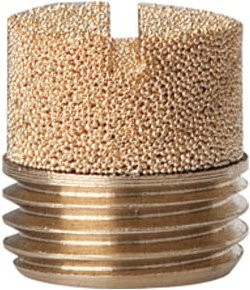 Riegler Sinterbronce-Schalldämpfer mit Schlitz in Gold, Messing, G 1/2, max. 10 bar - Bild 1