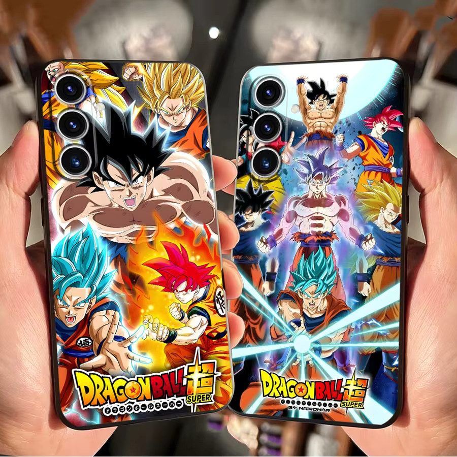 Dragon Ball Super Goku Handyhülle für Samsung Galaxy S21 FE, S20, S23 Ultra und S24 Plus in Schwarz und Multicolour, weiche Schutzhülle - Bild 1