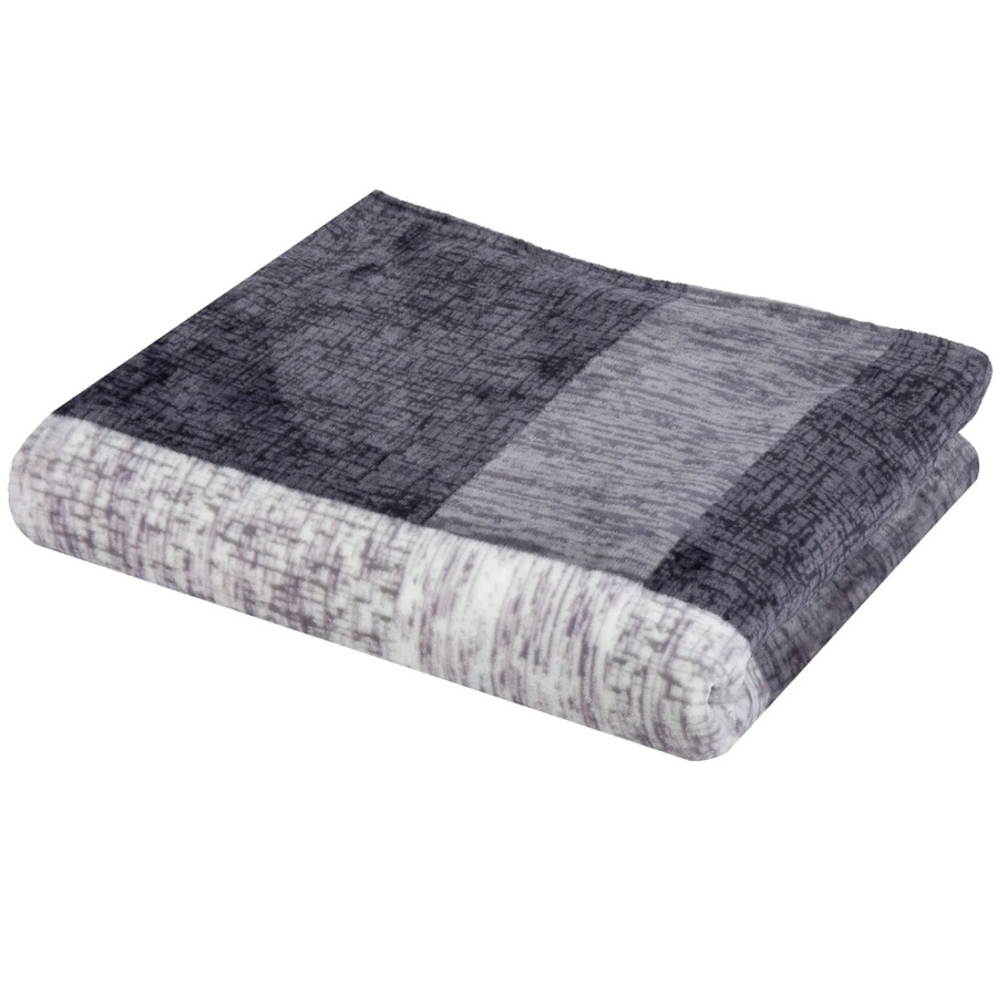 Bestlivings Kuscheldecke Flanell Cross Check in Grau, B/B: 150 x 200 cm - Bild 2