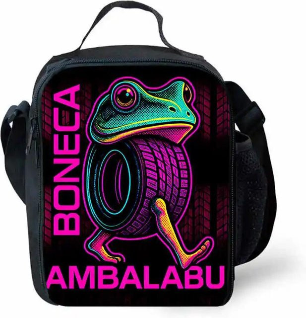Isolierte Kinder-Lunchbox mit Cartoon-Design von Fancy Style Studio, Mehrfarbig, Wiederverwendbare Picknicktasche für Mädchen und Jungen - Bild 1
