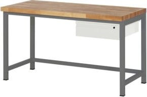 STIER Premium Werkbank höhenverstellbar mit 1 Schublade, braun, B/T/H: 150 x 70 x 84-104 cm - Bild 1