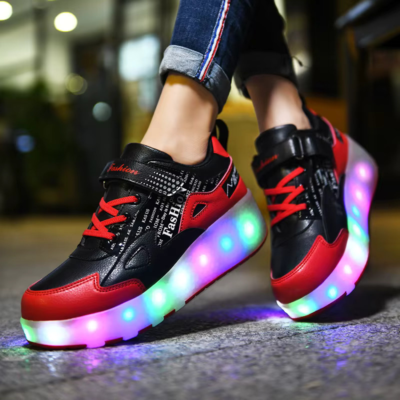 iFareem Kinder-Rollschuhe, mit LED, zwei Rädern, Outdoor-Sportschuhe - Bild 1