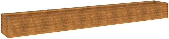 DELUKE Hochbeet AKSEL aus Cortenstahl in Braun-antik, unten offen, B/T/H: 386 x 50 x 36 cm - Bild 1