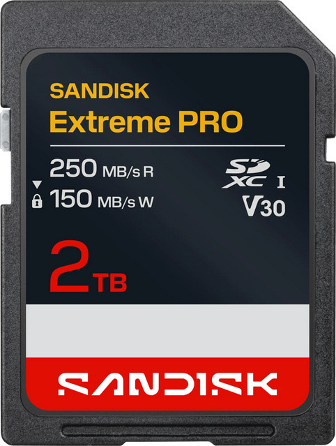 SanDisk Extreme PRO SDXC Speicherkarte 2TB UHS-I U3 V30 in Schwarz - Bild 1