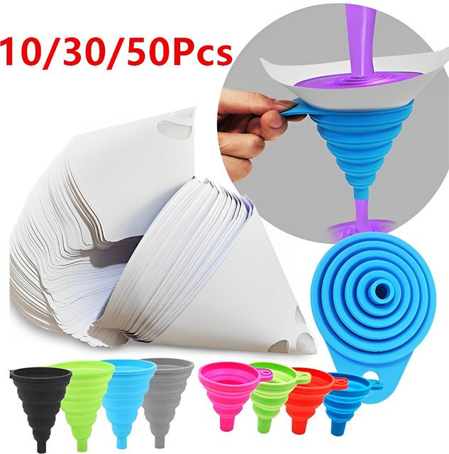 50 Stück Einweg-Farbfilterpapier in Rot, 100 Mesh Netzpapier für konische Trichter und Siebbecher - Bild 1