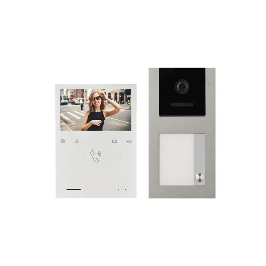 Balter Evo Quick Aufputz Video Türsprechanlage für 1 Familienhaus mit 4,3 Zoll Monitor, 2-Draht Bus, Grau - Bild 2