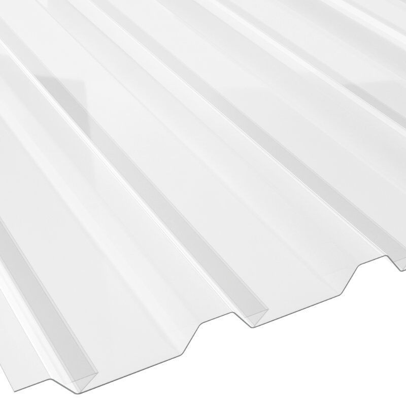 Lichtplatte Polycarbonat Spundwand 35/207 von Friedrich von Lien AG, glasklar, Breite: 107 cm, Dicke: 0,1 cm - Bild 1