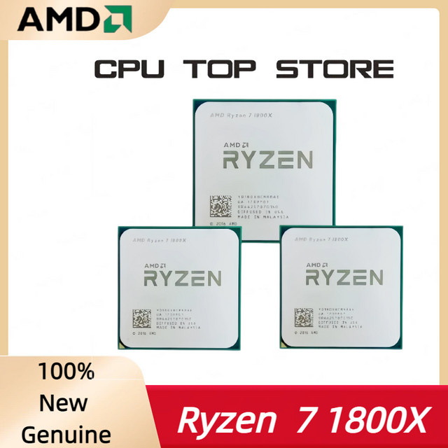 AMD Ryzen 7 1800X Prozessor mit 8 Kernen und 16 Threads, AM4 Sockel, 3,60 GHz bis 4,0 GHz, 95W TDP - Bild 1