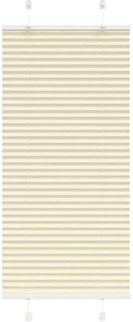 vidaXL Plissee Creme semi-transparent aus Polyester B: 65 cm, H: 100 cm - Bild 1